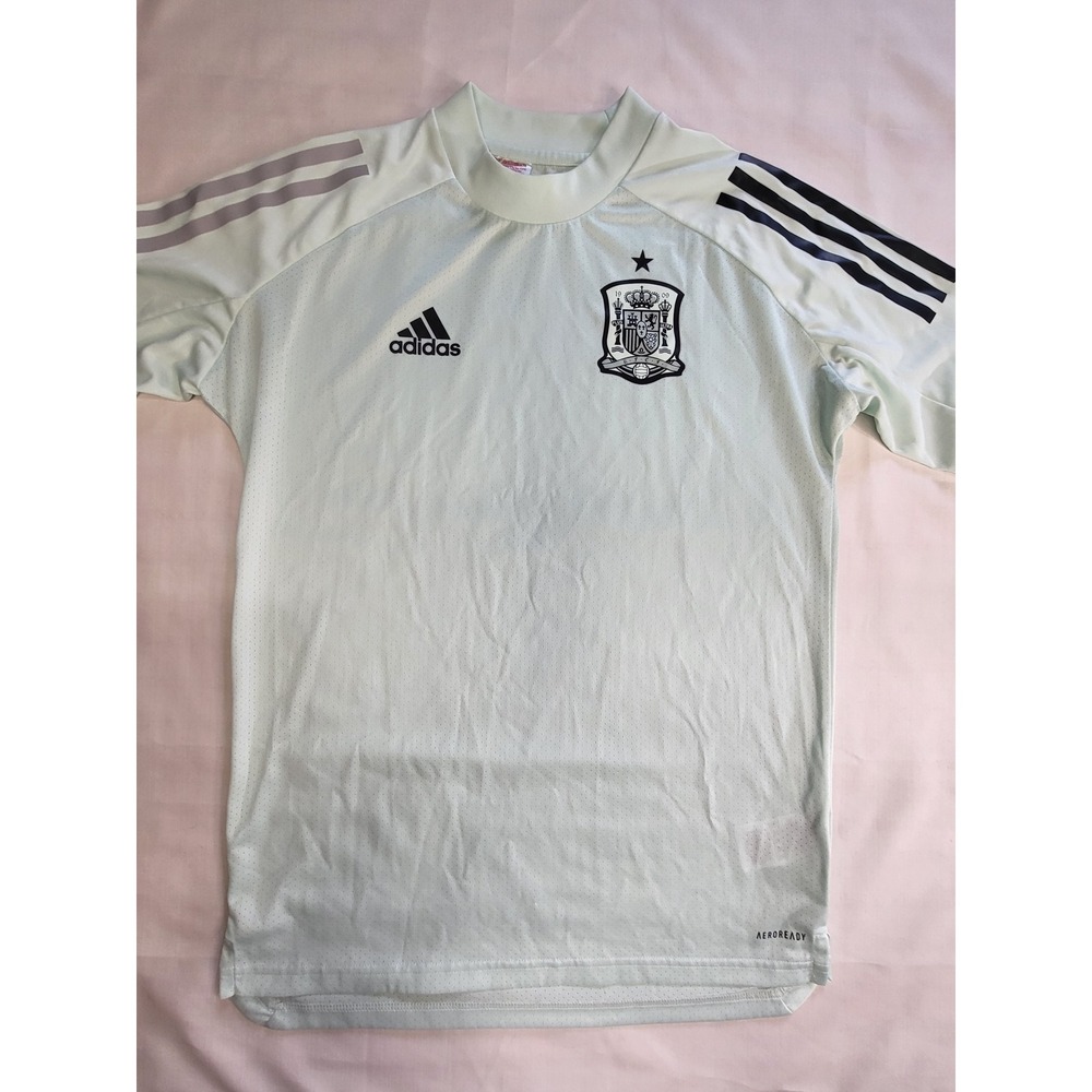 Adidas Spain National Team Aeroready Training Jersey Kids L 13-14Y Mint Green